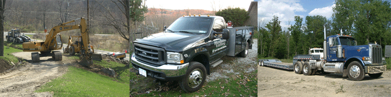 Photo of equipment and trucks